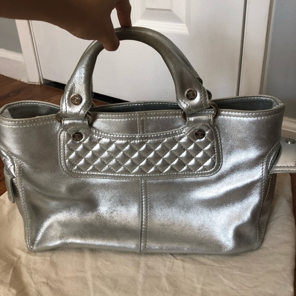 Vintage Celine handbag in metallic silver - Picture 2 of 4